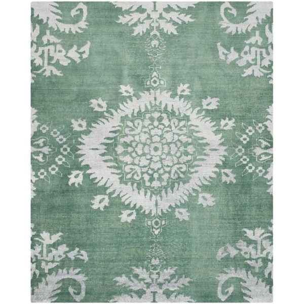 Safavieh Stone Wash Hand Knotted Rectangle RugEmerald 8 x 10 ft. STW235D-8 - main